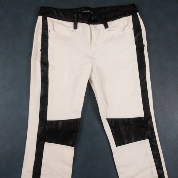 Hollywood & Vine White wth Black Accents Jeans - 7 - Picture 1 of 5